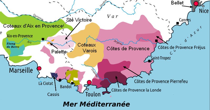 blog vin beaux-vins carte vignoble provence